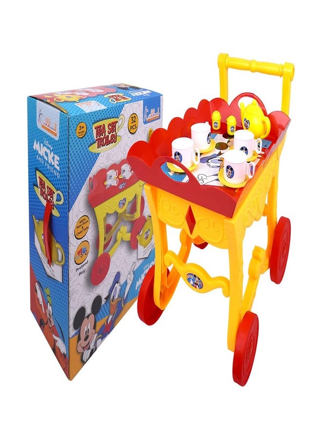 Kriiddaank Mickey Tea Trolley - Tea-Set with Cups & Saucers, Best Gift for Kids | Fun & Educational Toy for Kids | Safe, Engaging & Interactive Play - Image 4